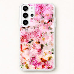 Pretty Pink Chic Floral Pattern Phone Case for Galaxy S26 Ultra
