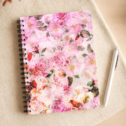 Pretty Pink Chic Floral Pattern Notebook 3