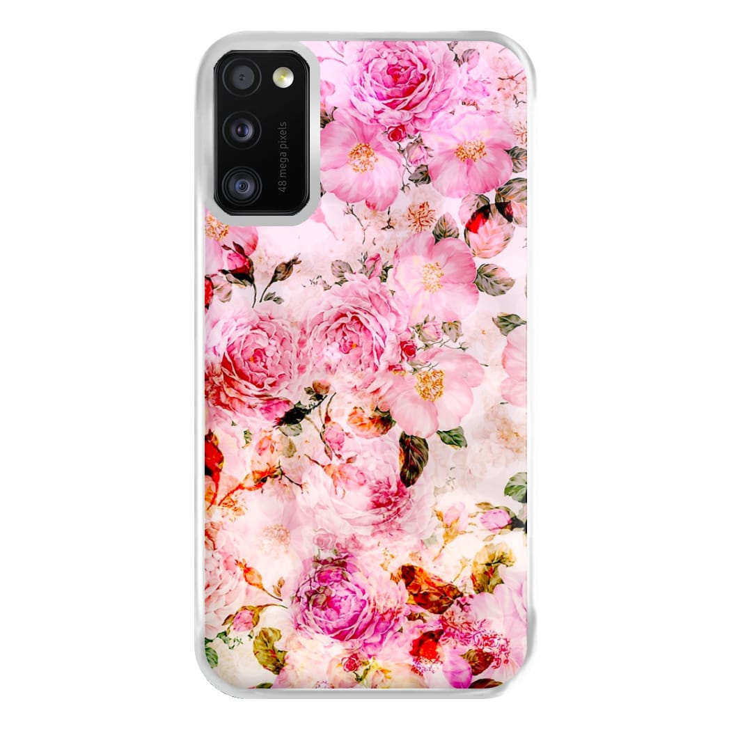 Pretty Pink Chic Floral Pattern Phone Case for Galaxy A41