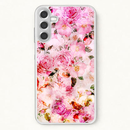 Pretty Pink Chic Floral Pattern Phone Case for Galaxy A17