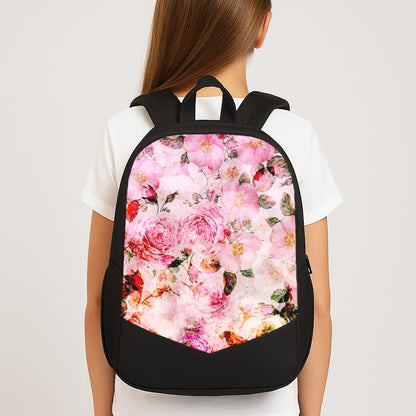 Pretty Pink Chic Floral Pattern Large School Bag