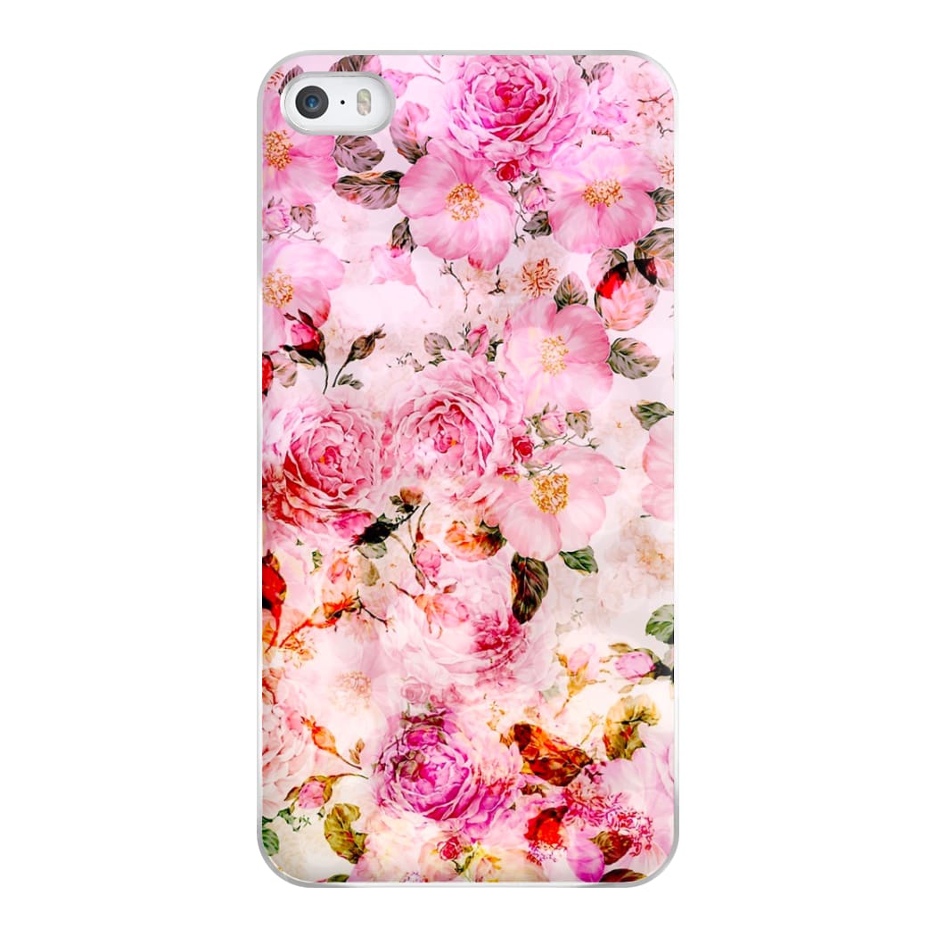 Pretty Pink Chic Floral Pattern Phone Case for iPhone 5 / 5s / SE 2016