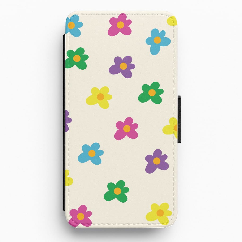 Cute Flower Pattern - Floral Flip / Wallet Phone Case