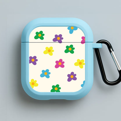 Cute Flower Pattern - Floral Blue AirPods Case