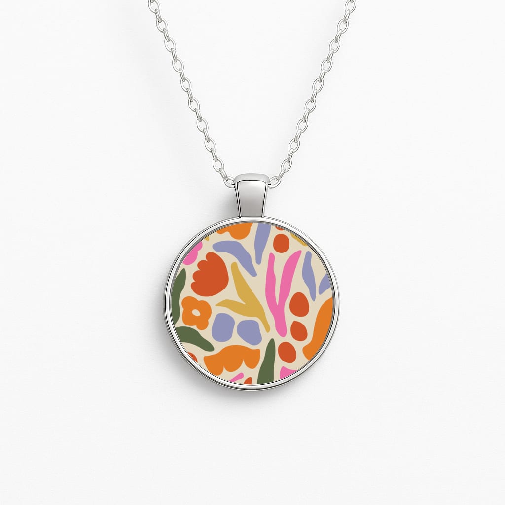 Abstract Floral Pattern - Floral Necklace