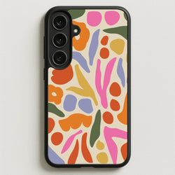 Abstract Floral Pattern - Floral Phone Case for Galaxy S25FE
