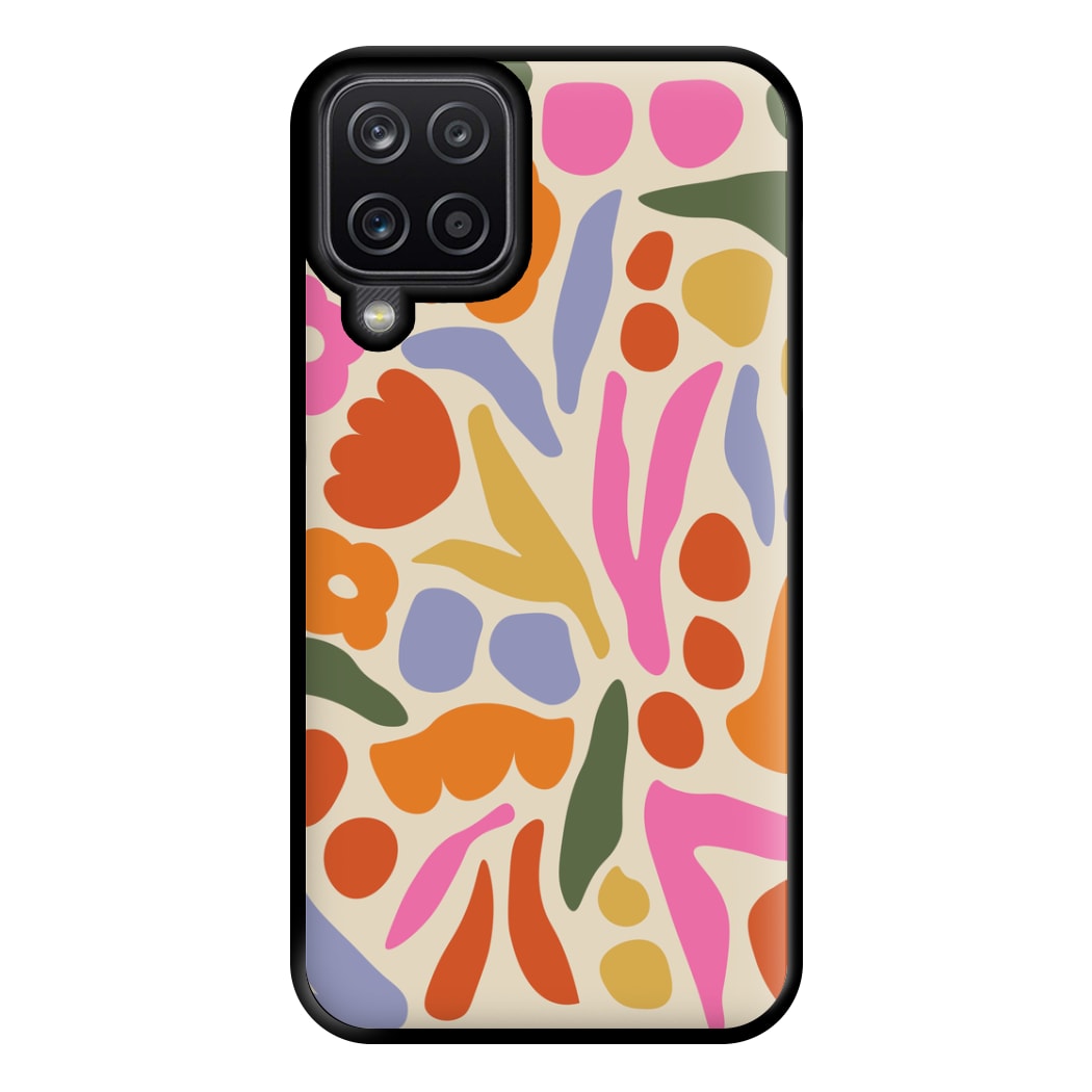 Abstract Floral Pattern - Floral Phone Case for Galaxy A12