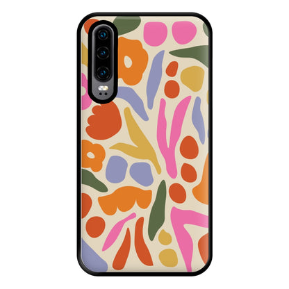 Abstract Floral Pattern - Floral Phone Case for Huawei P30