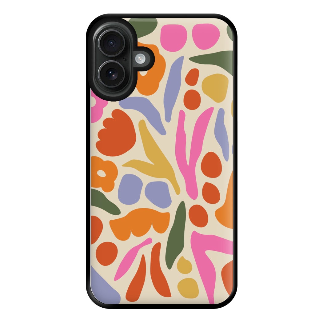 Abstract Floral Pattern - Floral Phone Case for iPhone 16 Plus