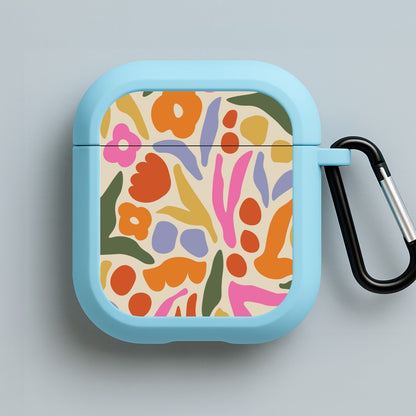 Abstract Floral Pattern - Floral Blue AirPods Case