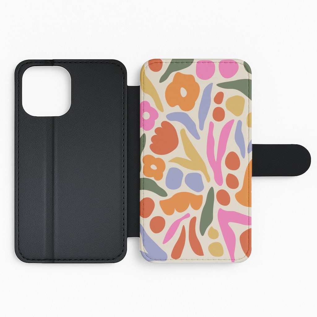Abstract Floral Pattern - Floral Flip Phone Case