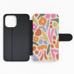 Abstract Floral Pattern - Floral Flip Phone Case