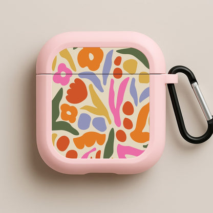 Abstract Floral Pattern - Floral Pink AirPods Case