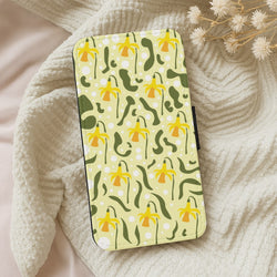 Daffodil Pattern - Floral Wallet Phone Case