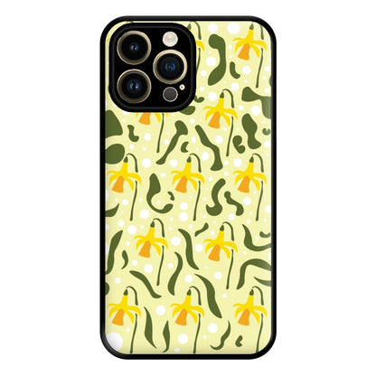 Daffodil Pattern - Floral Phone Case for iPhone 14 Pro Max