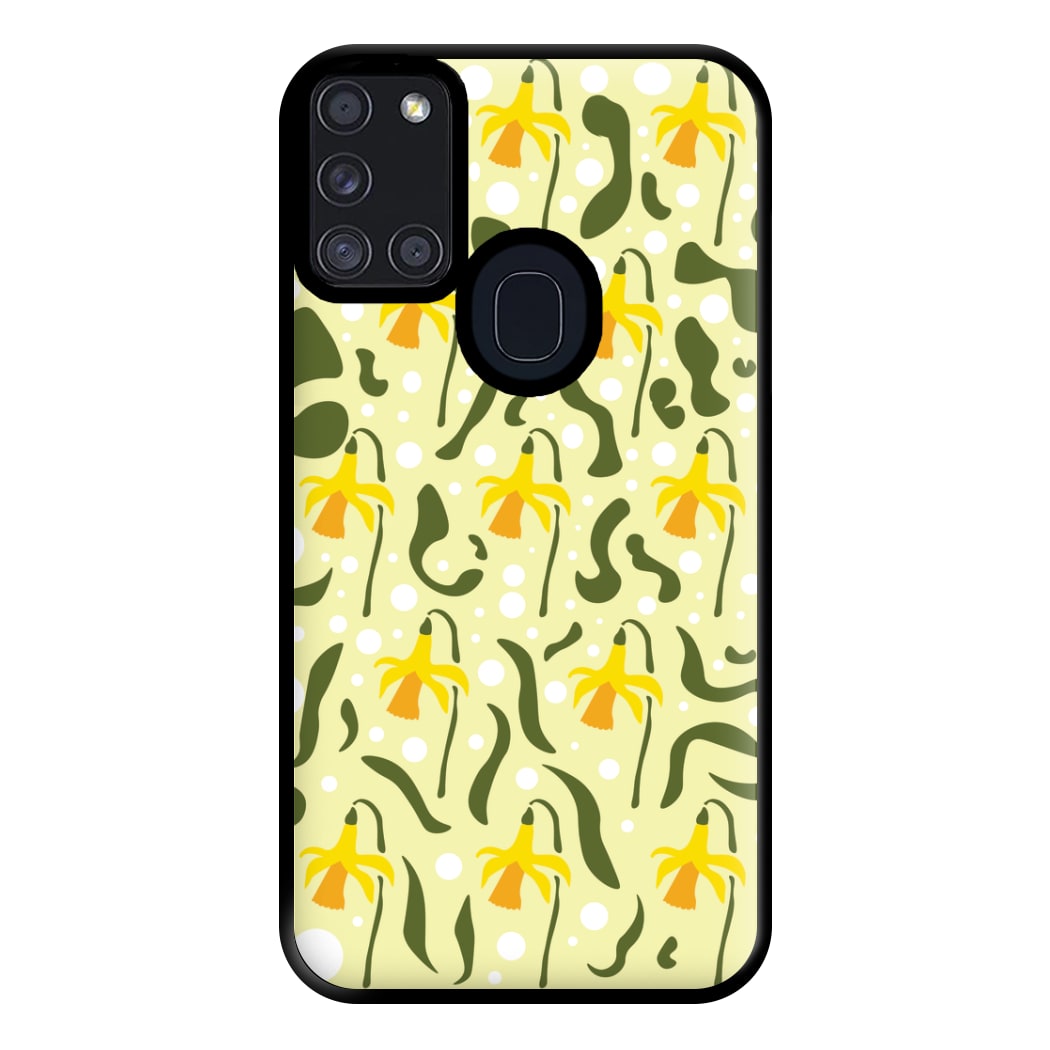 Daffodil Pattern - Floral Phone Case for Galaxy A21s