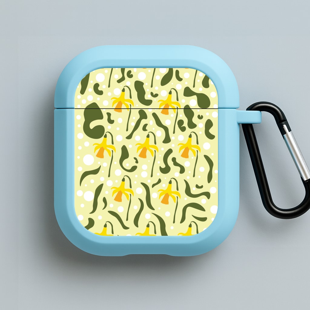 Daffodil Pattern - Floral Blue AirPods Case