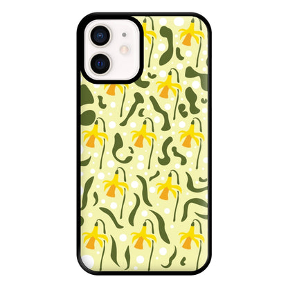 Daffodil Pattern - Floral Phone Case for iPhone 13 Mini