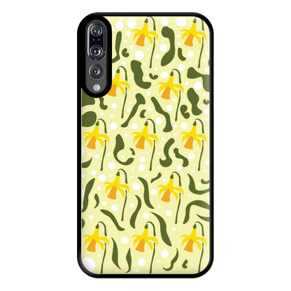 Daffodil Pattern - Floral Phone Case for Huawei P20 Pro