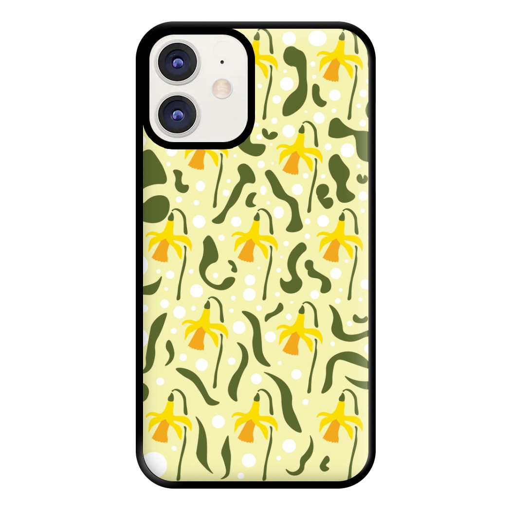 Daffodil Pattern - Floral Phone Case for iPhone 12 / 12 Pro