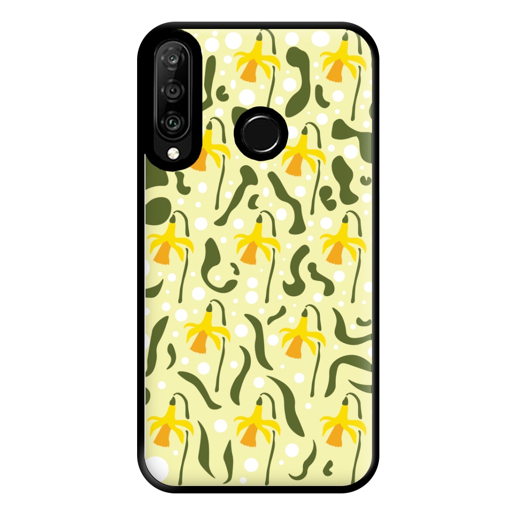 Daffodil Pattern - Floral Phone Case for Huawei P30 Lite