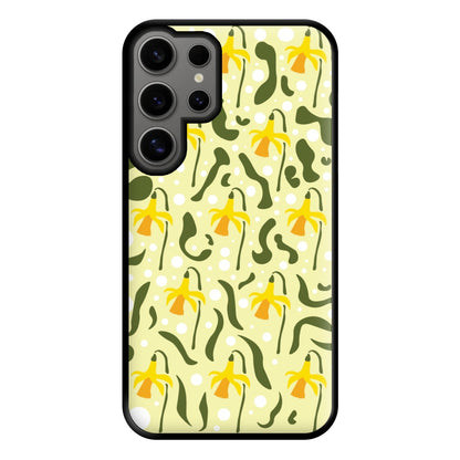 Daffodil Pattern - Floral Phone Case for Galaxy S24 Ultra