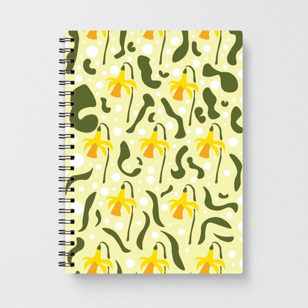 Daffodil Pattern - Floral Notebook