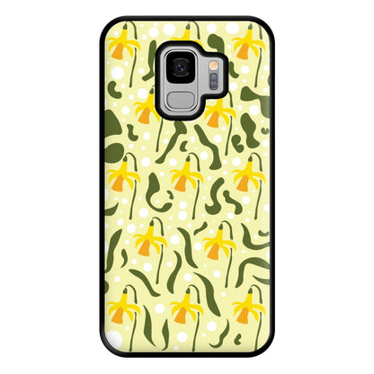 Daffodil Pattern - Floral Phone Case for Galaxy S9 Plus