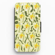 Daffodil Pattern - Floral Flip / Wallet Phone Case 1