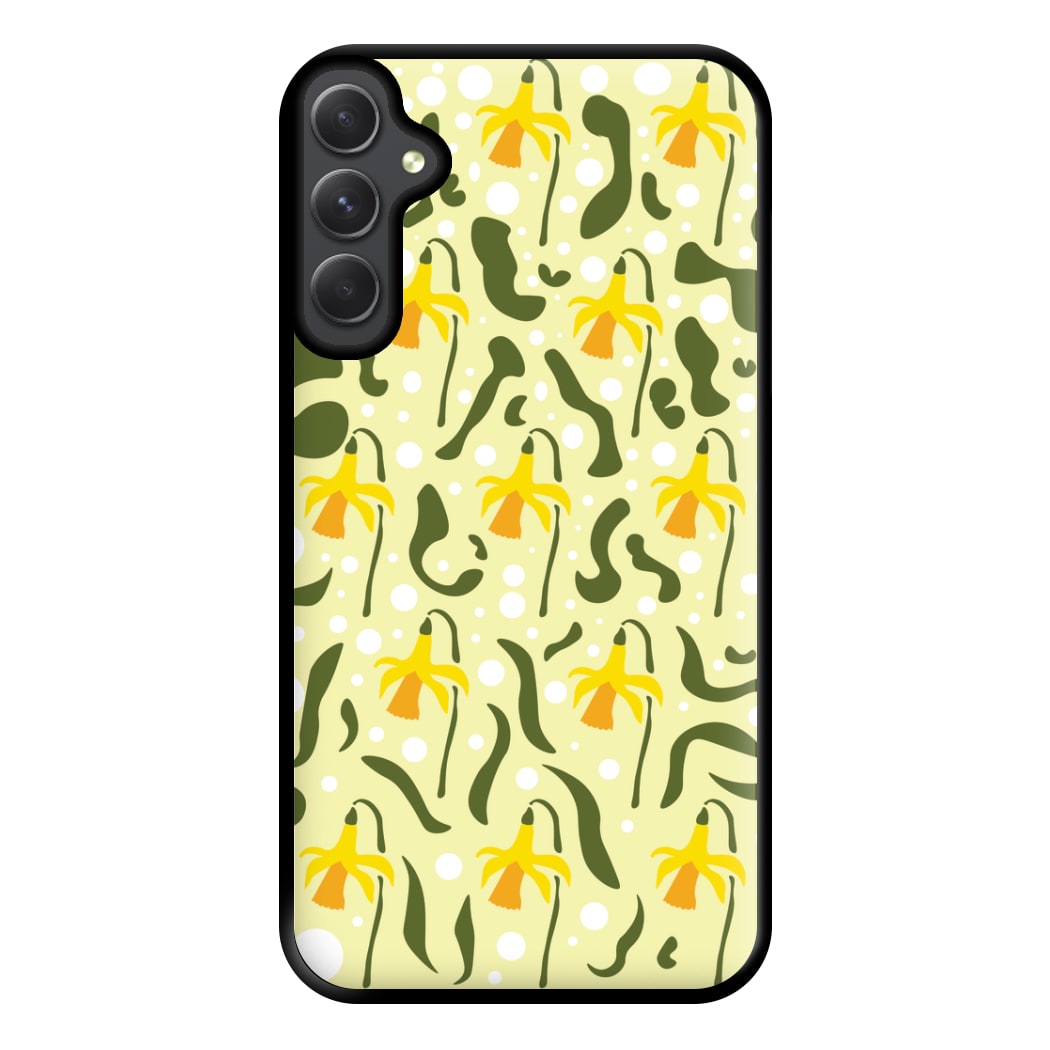 Daffodil Pattern - Floral Phone Case for Galaxy A14