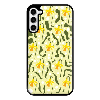 Daffodil Pattern - Floral Phone Case for Galaxy S23 Plus