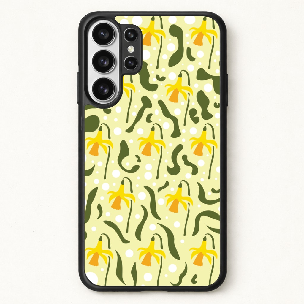Daffodil Pattern - Floral Phone Case for Galaxy S26 Ultra