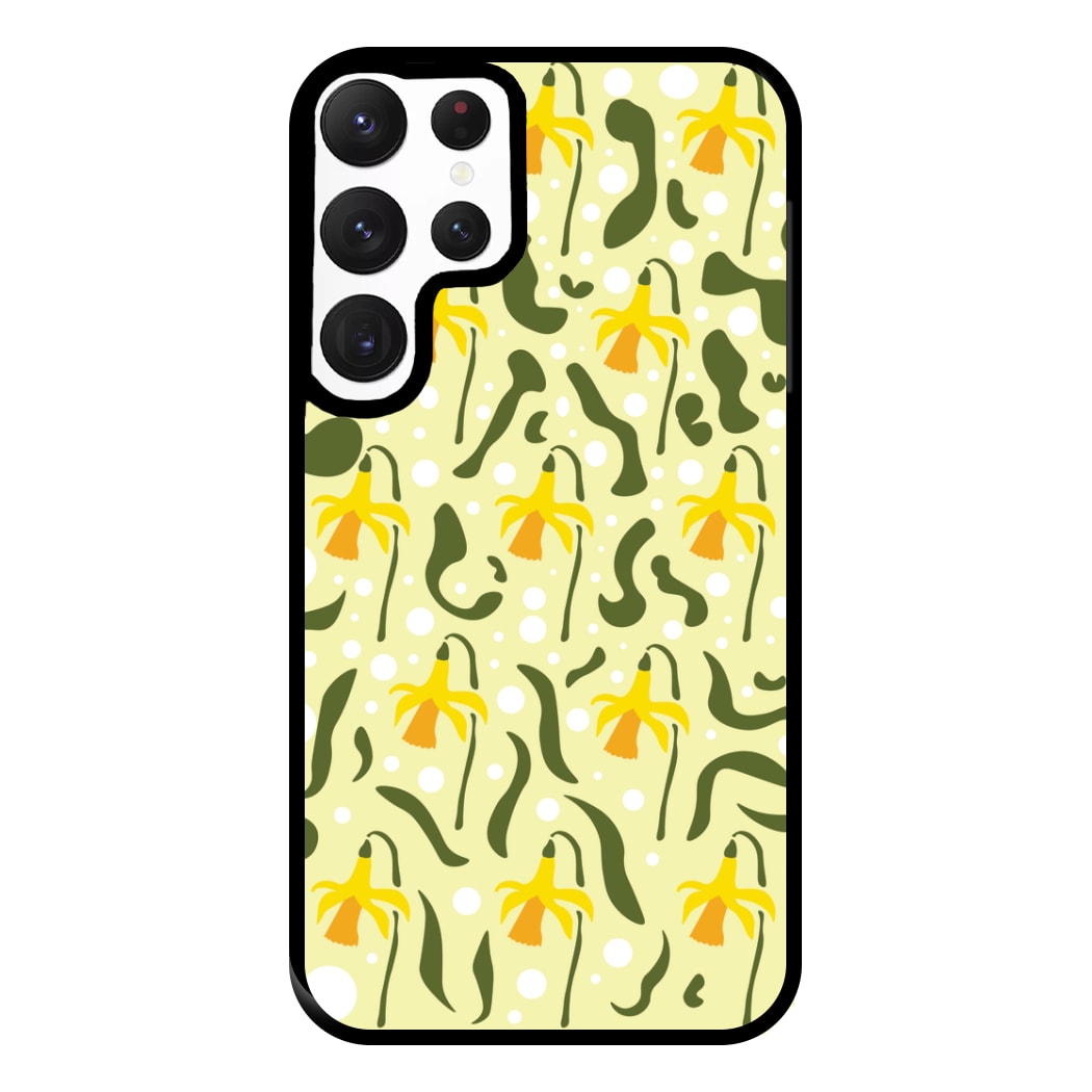 Daffodil Pattern - Floral Phone Case for Galaxy S22 Ultra