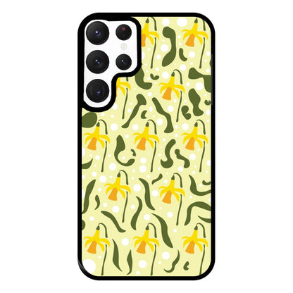 Daffodil Pattern - Floral Phone Case for Galaxy S22 Ultra