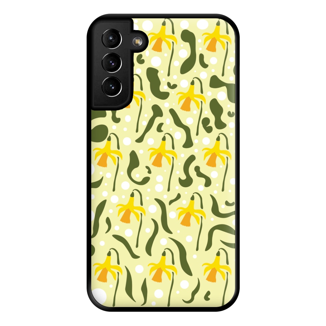 Daffodil Pattern - Floral Phone Case for Galaxy S21 Plus