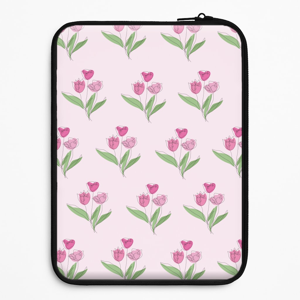 Pink Pattern - Floral Laptop Sleeve