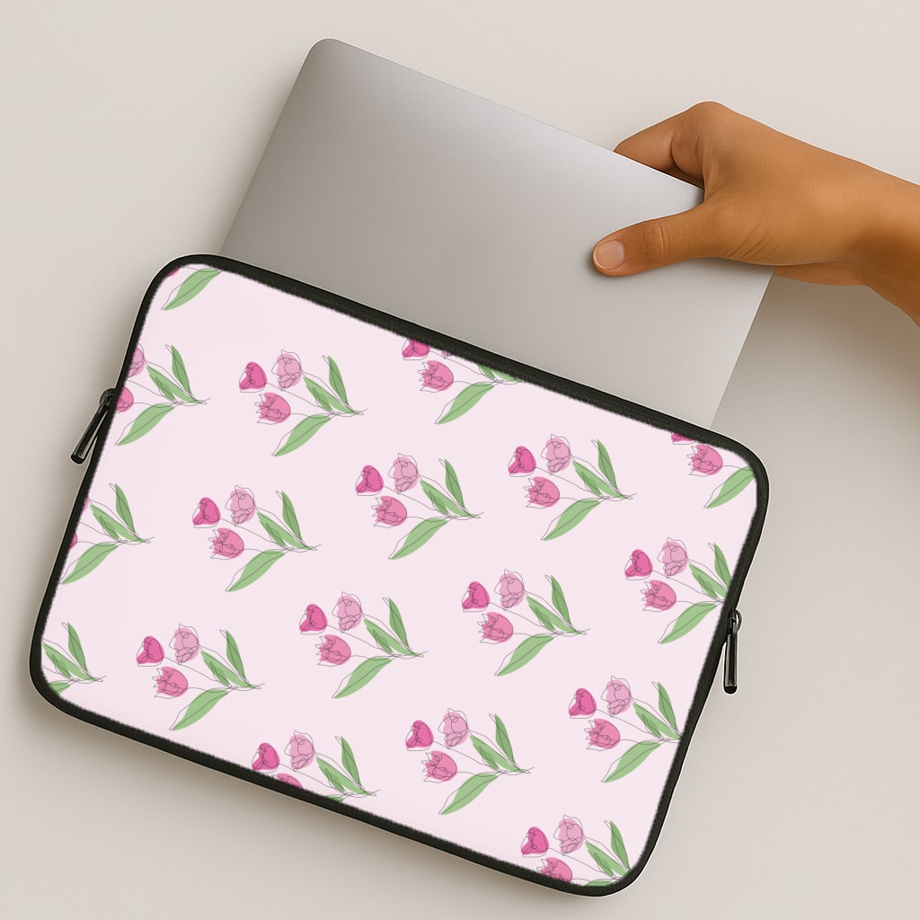 Pink Pattern - Floral Laptop Sleeve