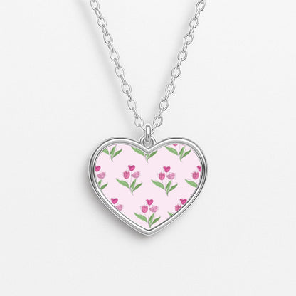 Pink Pattern - Floral Necklace