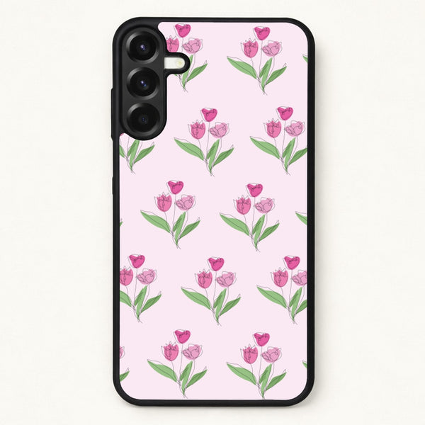 Pink Pattern - Floral Phone Case for Galaxy A57