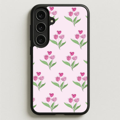 Pink Pattern - Floral Phone Case for Galaxy S25FE