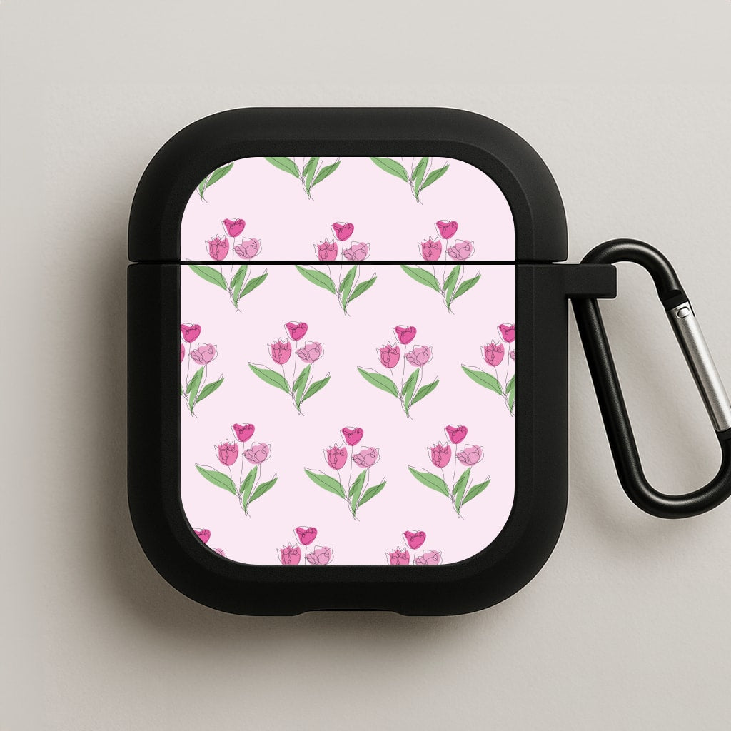 Pink Pattern - Floral AirPods Case