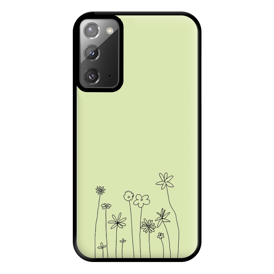 Floral Outline - Floral Phone Case for Galaxy Note 20 Ultra