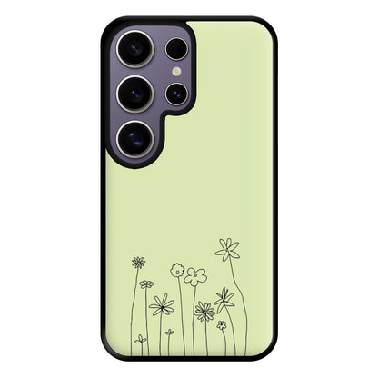 Floral Outline - Floral Phone Case for Galaxy S25 Ultra