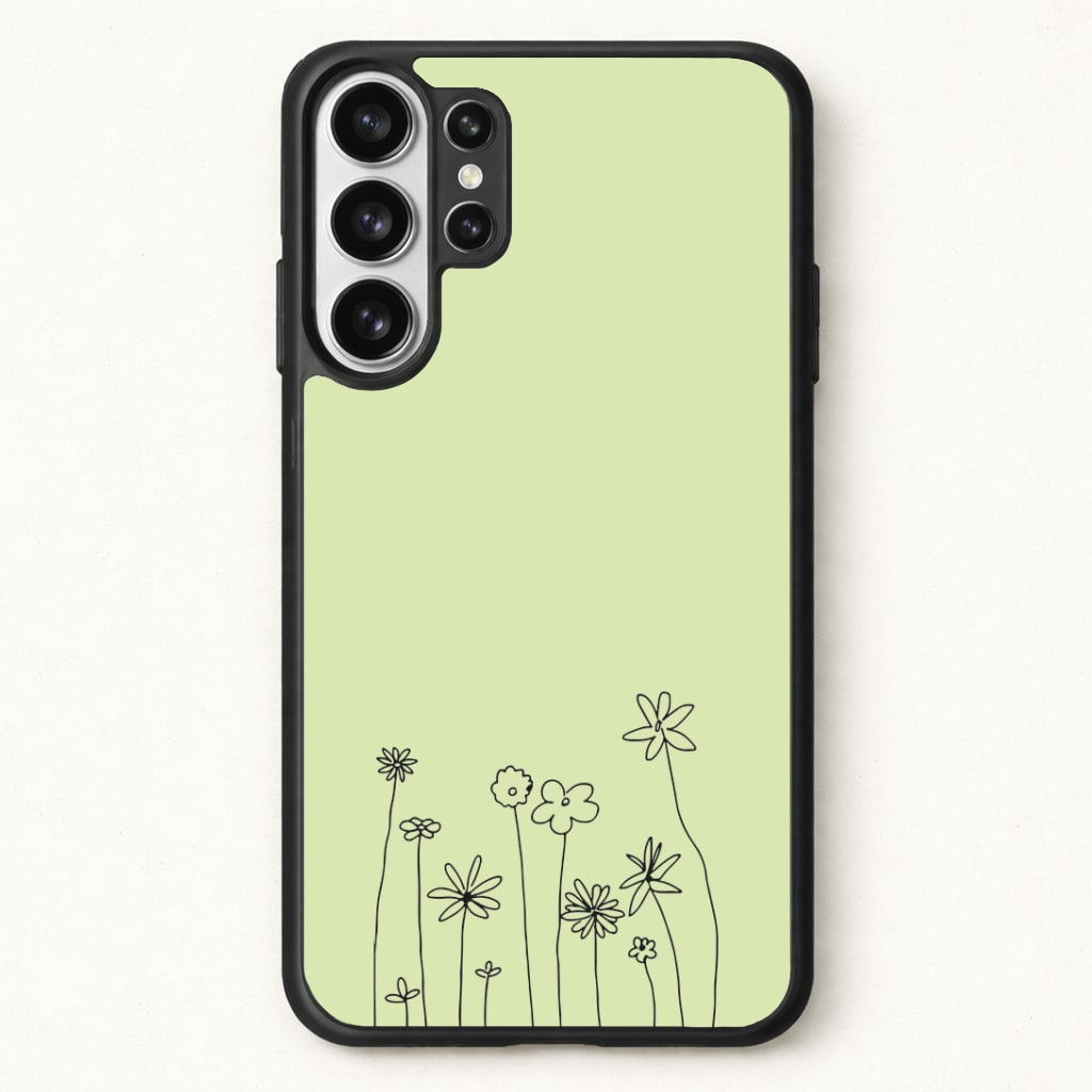 Floral Outline - Floral Phone Case for Galaxy S26 Ultra