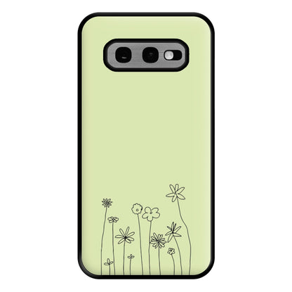 Floral Outline - Floral Phone Case for Galaxy S10e