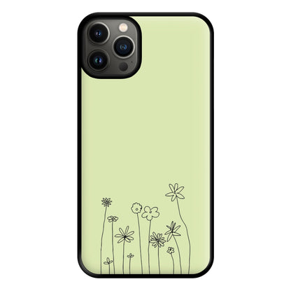 Floral Outline - Floral Phone Case for iPhone 13