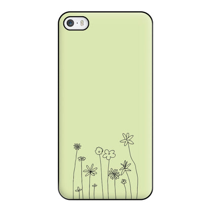 Floral Outline - Floral Phone Case for iPhone 5 / 5s / SE 2016