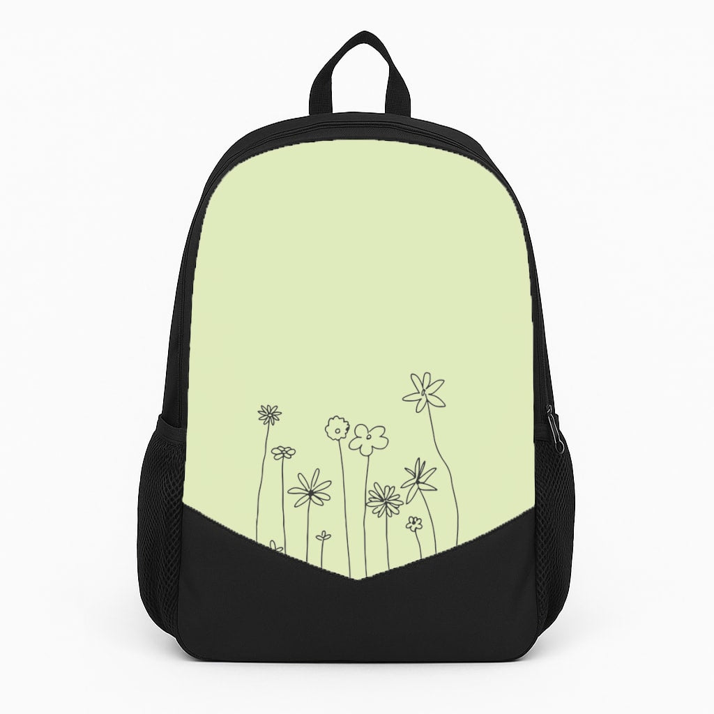 Floral Outline - Floral Backpack