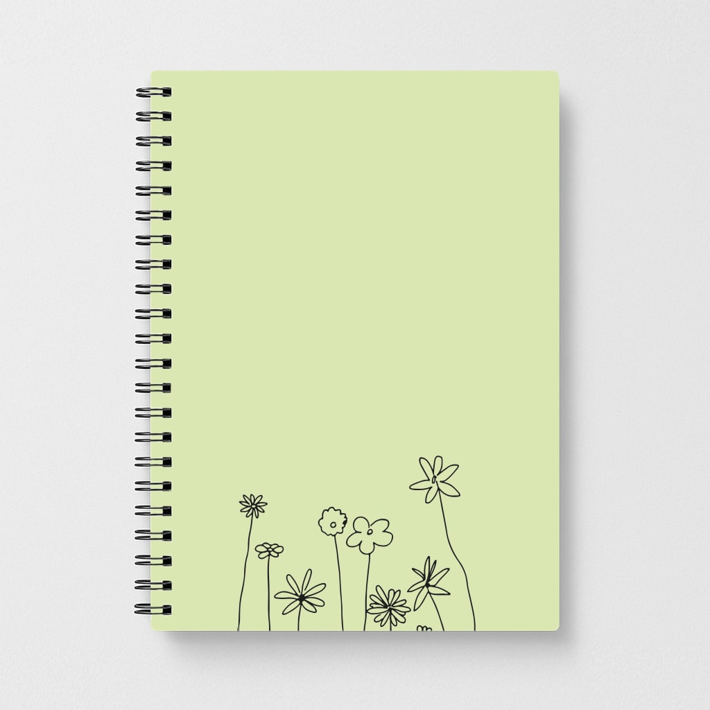 Floral Outline - Floral Notebook