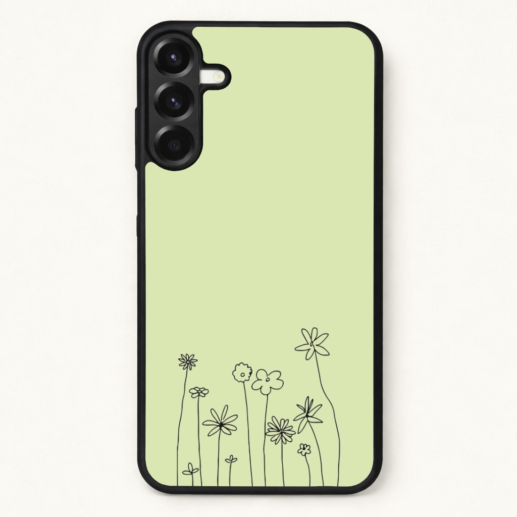 Floral Outline - Floral Phone Case for Galaxy A17